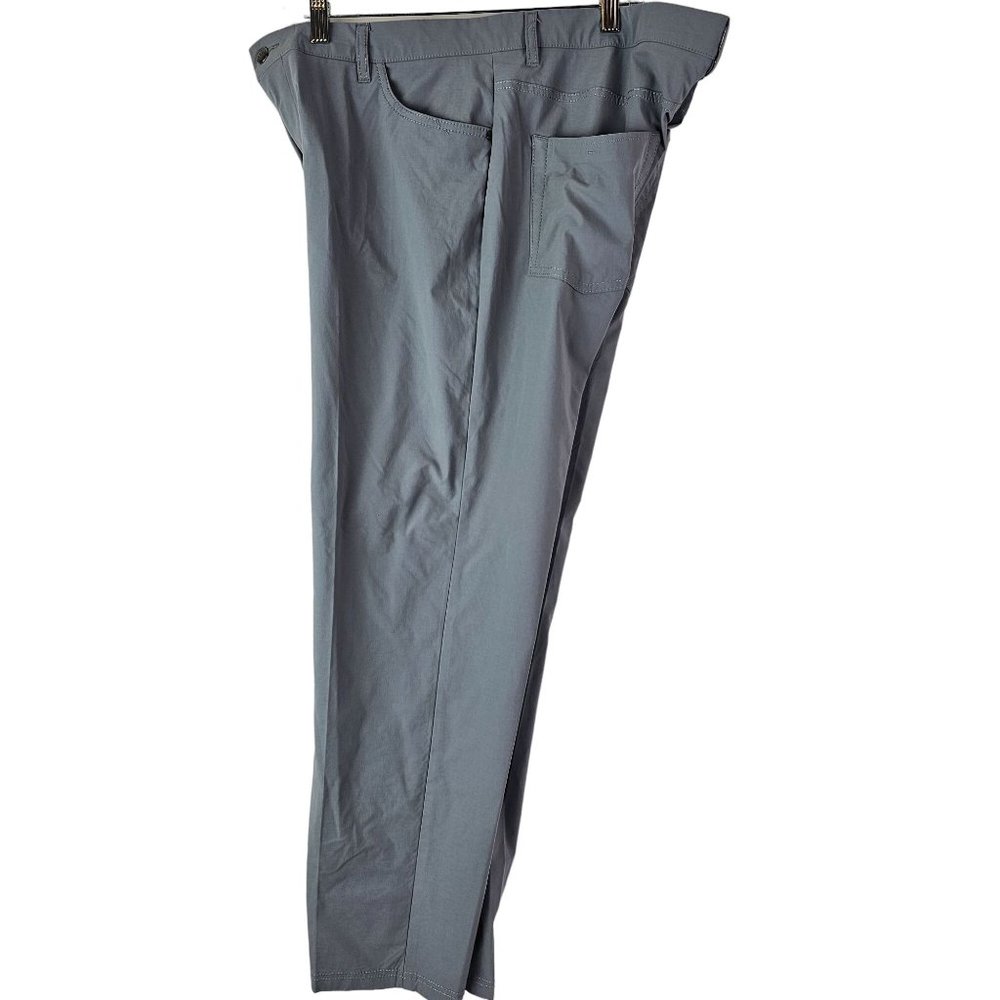 Adidas Pants Mens 38x30 Gray Solid Go-To 5-Pocket Tapered Golf Performance - Picture 2 of 9